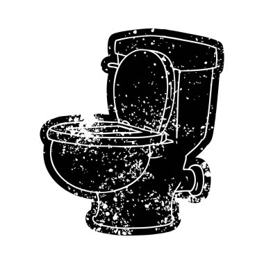 bir banyo tuvalet çizim grunge simgesi