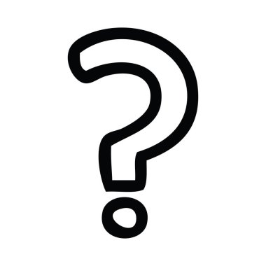 bir soru işareti karikatür çizgi çizme