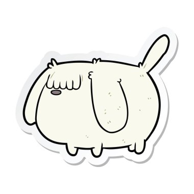 etiket bir komik karikatür köpek