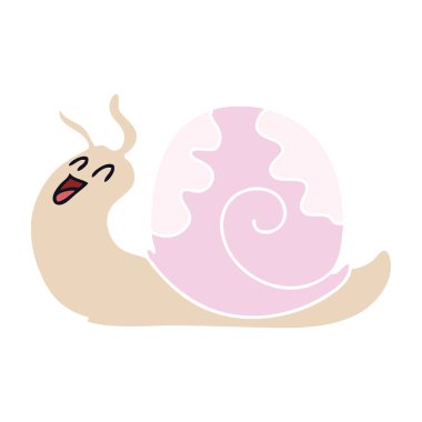 el çekilmiş ilginç karikatür salyangoz