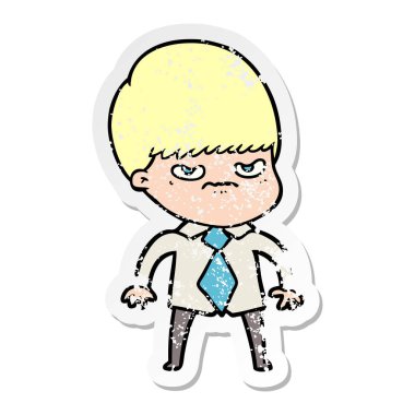 bir çizgi film çocuk sıkıntılı etiket