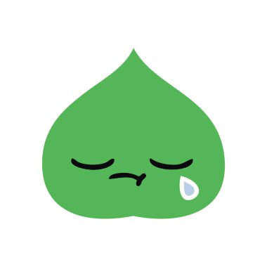 düz renk retro çizgi film ekspresiyon yaprak