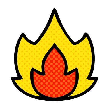 çizgi roman tarzı karikatür bir ateş