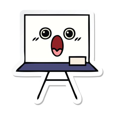 etiket bir sevimli çizgi beyaz tahta