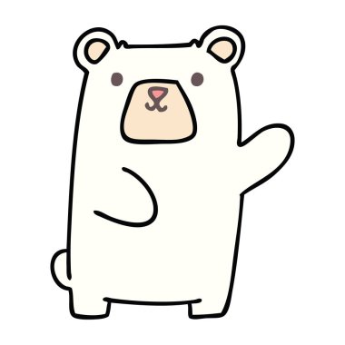 ilginç el karikatür kutup ayısı çekilmiş