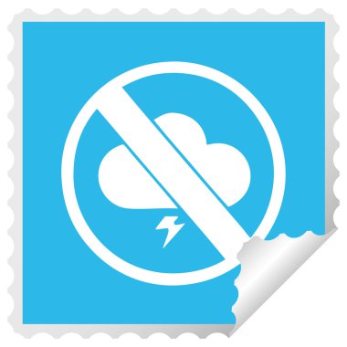 kare peeling etiket karikatür bir yok fırtınaların işareti izin