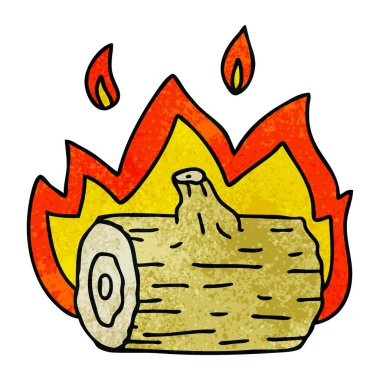 el çekilmiş ilginç karikatür kamp ateşi