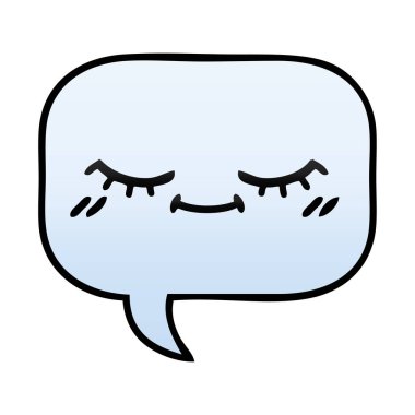 Degrade gölgeli karikatür konuşma balonu