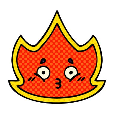 çizgi roman tarzı karikatür bir ateş