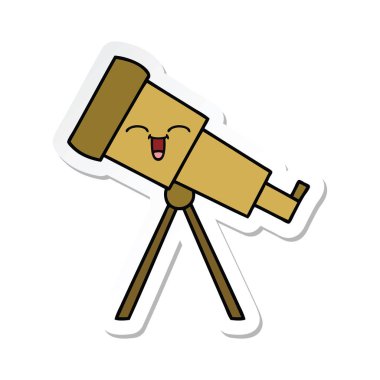sevimli çizgi Teleskobu etiket