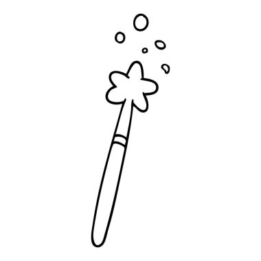 el çizim için çizilmiş doodle bir sihirli değnek