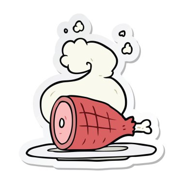 etiket bir karikatür pişmiş et