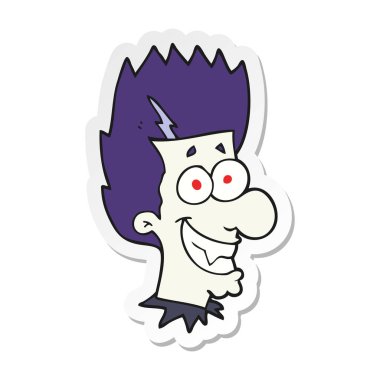 bir çizgi film sırıtan vampir etiket