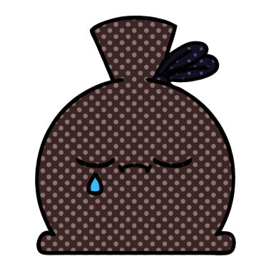 çizgi roman tarzı karikatür bir çuval