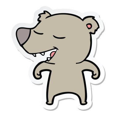 bir çizgi film ayının etiket