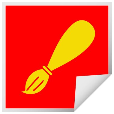 etiket karikatür boya fırçası peeling Meydanı