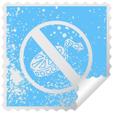 kare peeling etiket sembolü film izin verilen yok sıkıntılı