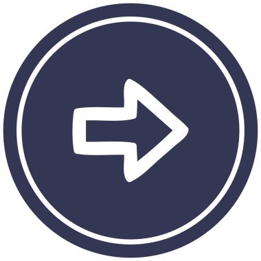 yön ok dairesel simgesi simgesi