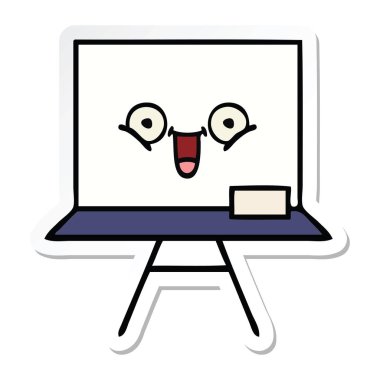 etiket bir sevimli çizgi beyaz tahta