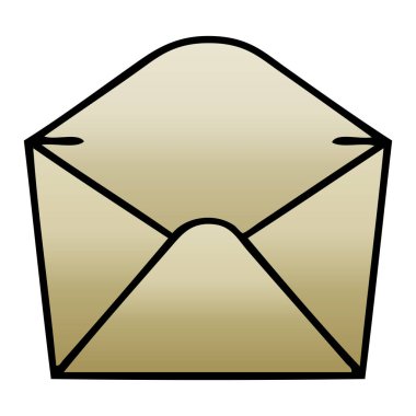 ilginç degrade gölgeli karikatür zarf