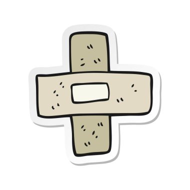 etiket bir çizgi film yapıştırma alçı