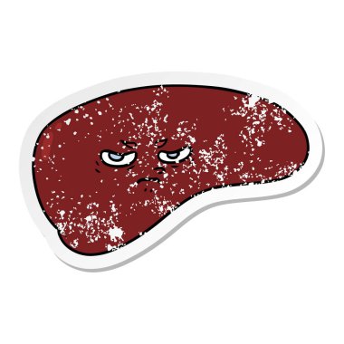 bir çizgi film karaciğer sıkıntılı etiket