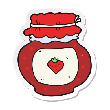 etiket, bir çizgi film reçel kavanozu