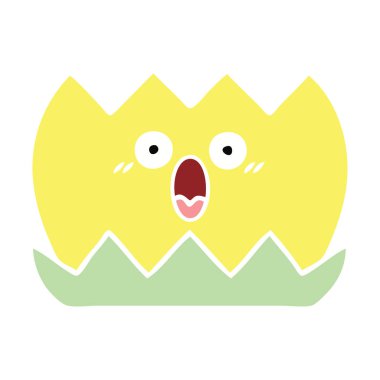 düz renk su lilly retro karikatür