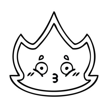 Çizim karikatür bir ateş