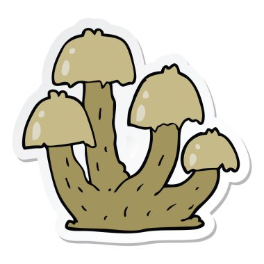 etiket bir karikatür mantar