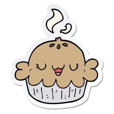 etiket sevimli çizgi pastası