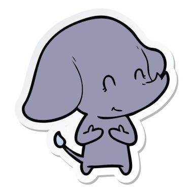 etiket sevimli çizgi fil