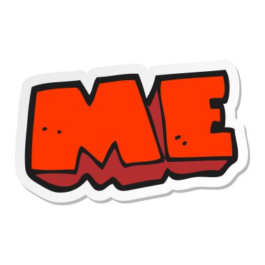 etiket bana sembol bir karikatür