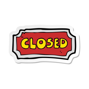 etiket bir çizgi film kapalı işareti