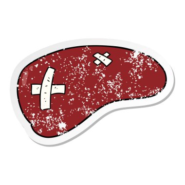 bir karikatür sıkıntılı etiket karaciğer tamir