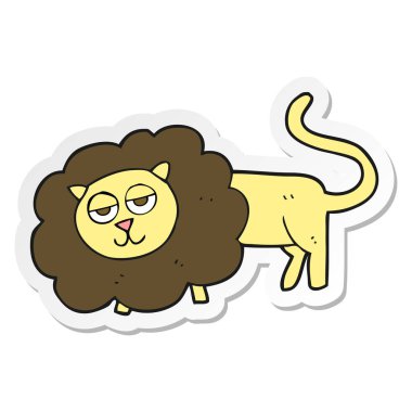 etiket çizgi film aslan