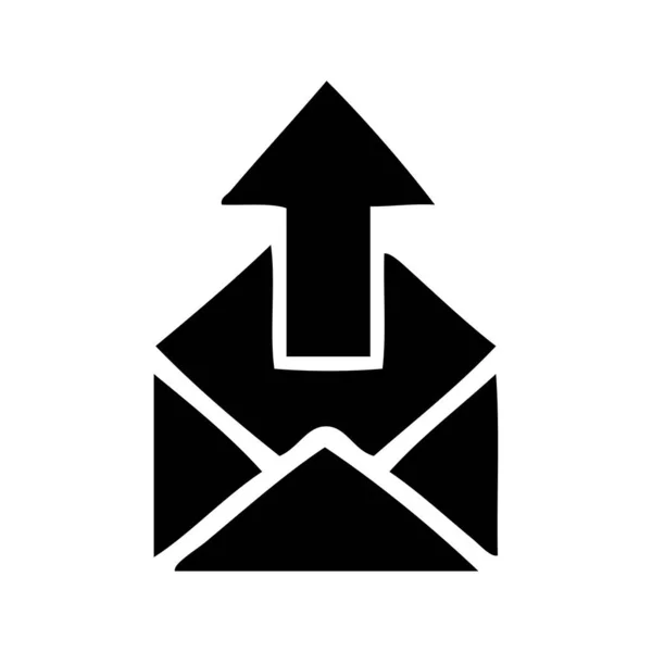 Flaches Symbol Eines Mail Zeichens — Stockvektor