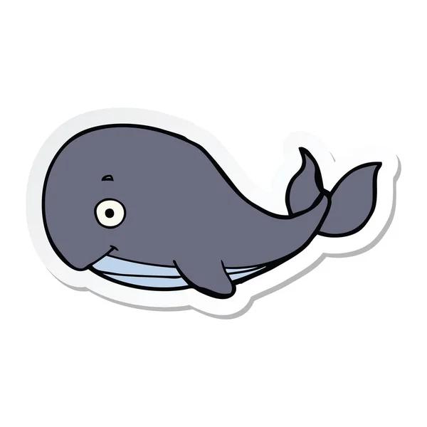 漫画クジラのステッカー — ストックベクタ