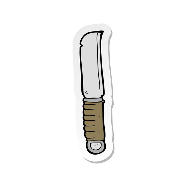 Pegatina Cuchillo Dibujos Animados — Vector de stock