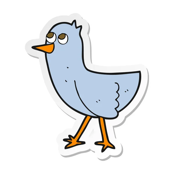 Sticker Van Een Vogel Cartoon — Stockvector