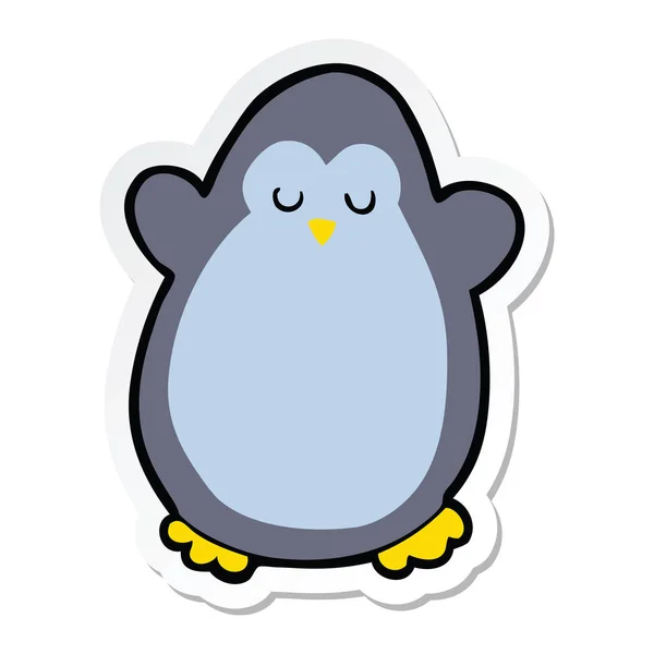 Matrica-rajzfilm pingvin — Stock Vector