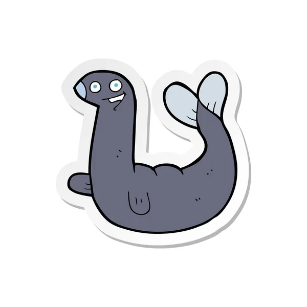 Sticker Cartoon Seal — Stock Vector