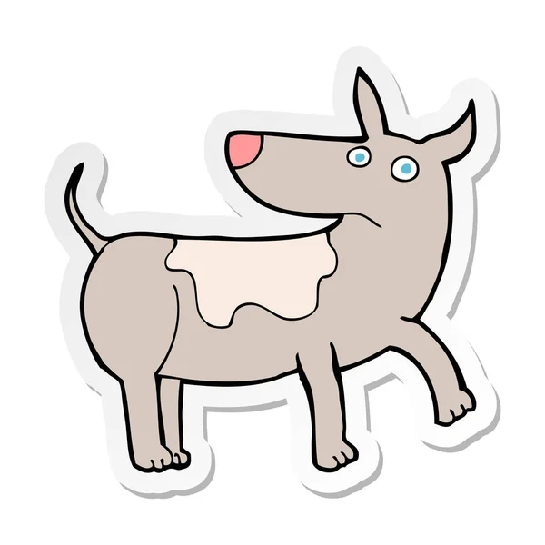 Samolepka Pes Legrační Karikatura — Stockový vektor