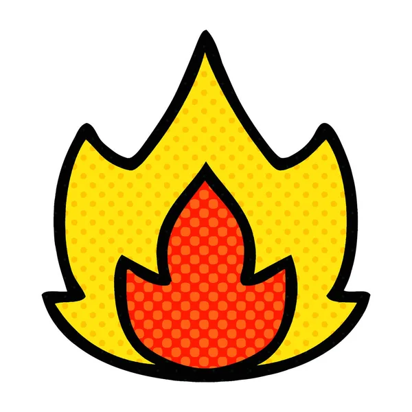 Çizgi Roman Tarzı Karikatür Bir Ateş — Stok Vektör