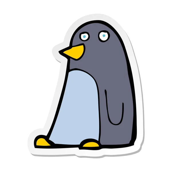 Sticker Cartoon Penguin — Stock Vector