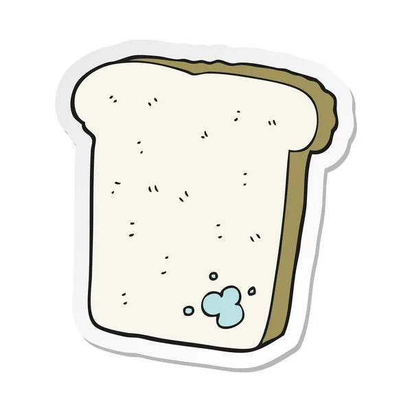 Stiker Dari Sebuah Kartun Roti Berjamur - Stok Vektor