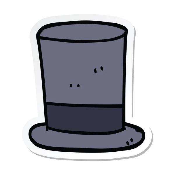 Autocollant d'un chapeau de bande dessinée — Image vectorielle