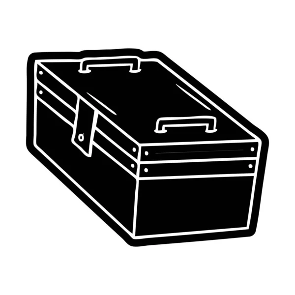 Εικονίδιο Καρτούν Του Ένα Κουτί Μεταλλικό Εργαλείο — Διανυσματικό Αρχείο