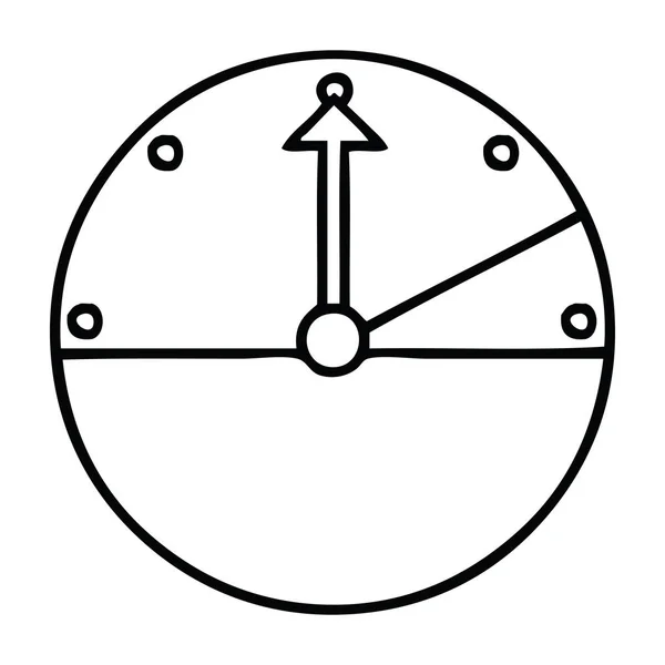 Line Drawing Cartoon Speedometer — Stock Vector
