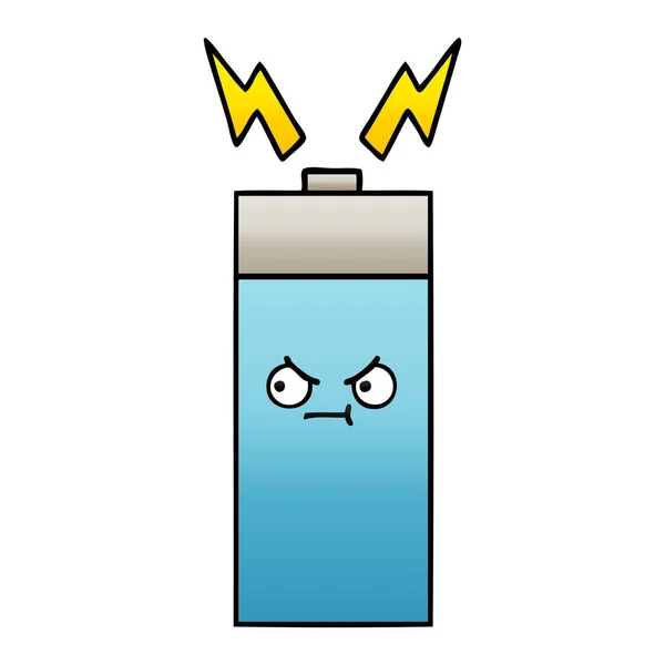 バッテリーのグラデーション シェーディング漫画 — ストックベクタ